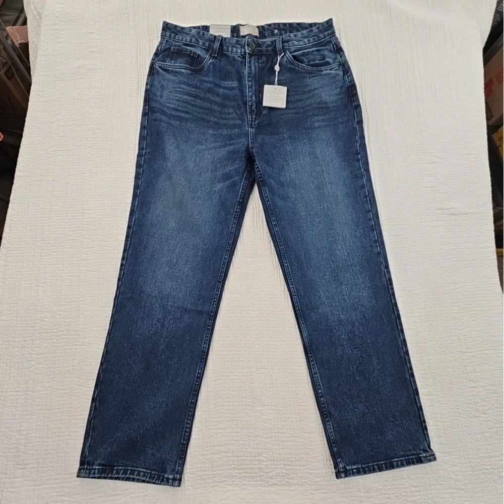 Hickey Freeman Jeans Men's 36x32 Medium Wash Straight Leg NEW 100% Cotton NWT